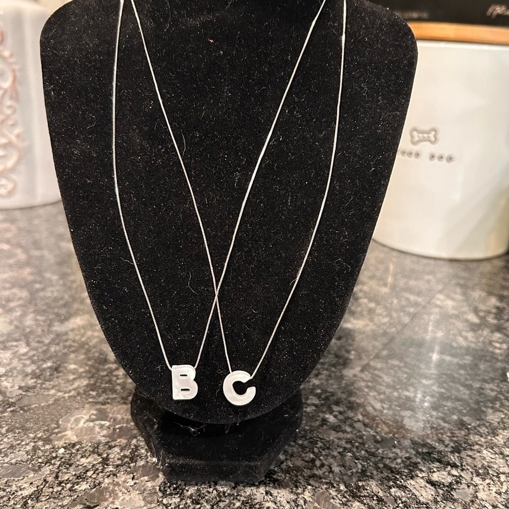 Mother of pearl necklace.  Letters B-Z